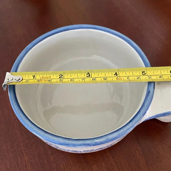 RARE Louisville Stoneware Round Dish Soup Bowl With Handle "The Grazer" EUC - Picture 5 of 7